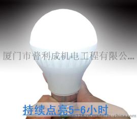 厂家直销行业领先可充电 E27灯头 通道走廊应急LED球泡灯