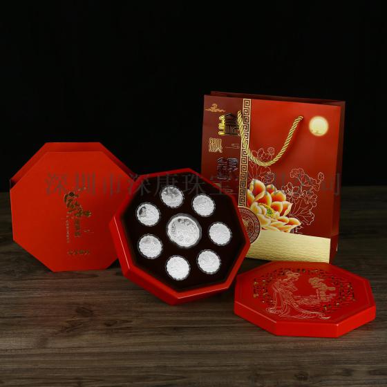 深圳制做优质员工奖励纯银999月饼礼品供应商