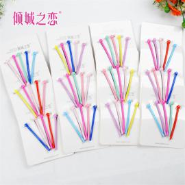 韩版发夹精致刘海发夹晶莎饰品 碎发边夹一字夹厂家