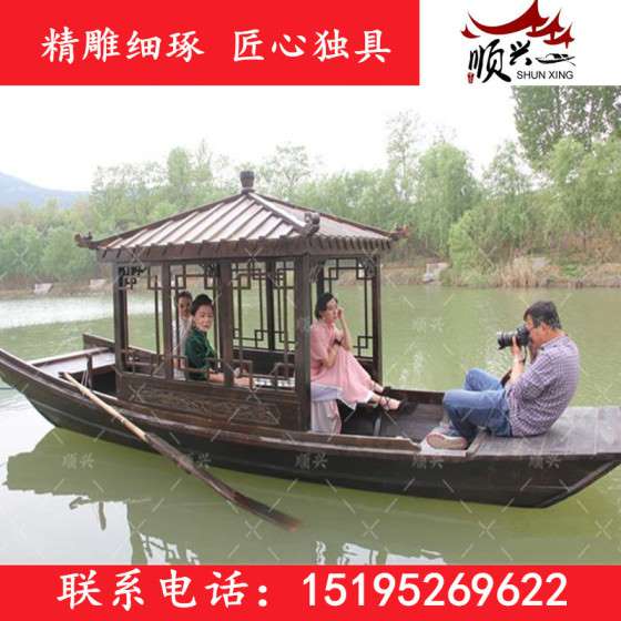 现货供应观光船 旅游船 画舫游船 木船出售 厂家直销