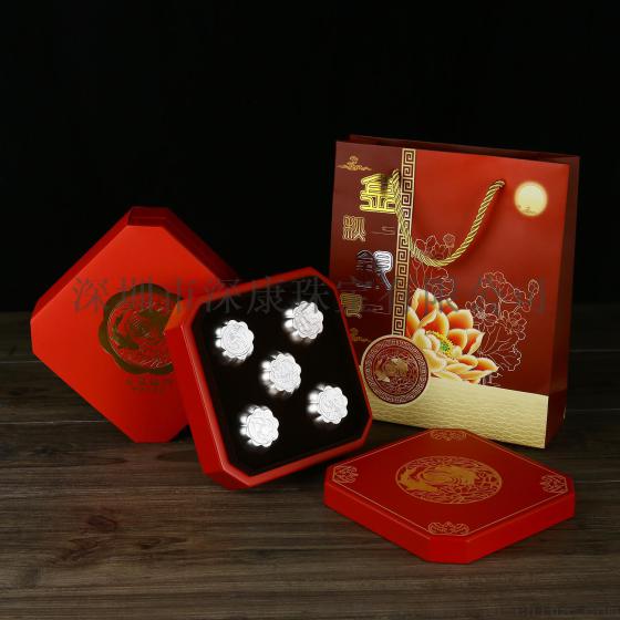深圳千足银月饼礼品批发大量999银月饼工厂