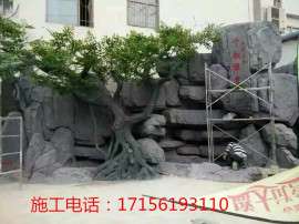 河南假树大门河南假山河南仿木栏杆