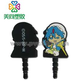 pvc软胶手机防尘塞 日本卡通防尘塞
