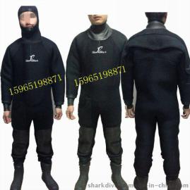 韩国进口CR材料全干式潜水衣干式潜水服8mm 重潜作业潜水衣 深潜