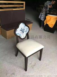 甜品奶茶店A字椅 实木椅 金属椅 厂家批发