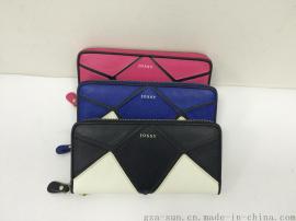 2016新款拼接拉链包女装钱包
