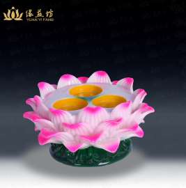 三孔莲花灯座 放置梅花粒酥油灯