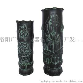 佛教用品 纯铜仿古荷花香筒 竹签筒 铜器香筒 工艺礼品 古玩