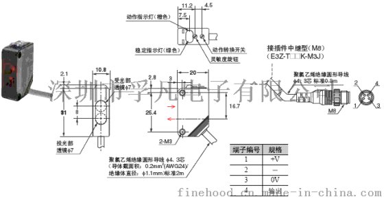 光电传感器 对射光电开关