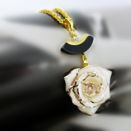 黛雅镀金玫瑰花吊坠 （款式五）24k镀金玫瑰花吊坠  爱情见证 厂家批发
