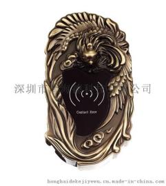 厂家直销 感应桑拿锁 凤型雕花文件锁抽屉锁 酒店更衣柜锁浴室柜电子锁