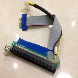 鑫大灜 pci-e 1X 转16X 加强版显卡延长线 带辅助供电 挖矿专用