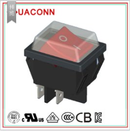 HUACOON/东莞华琴 供应船型开关 电源开关 翘板开关 防水船型开关