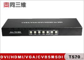 同三维T570 CVBS/VGA/HDMI/DVI转SDI高清音视频转换器
