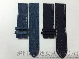 手表表带.水洗牛仔布表带