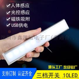 forecumL802B人体感应灯USB供电光控感应小夜灯