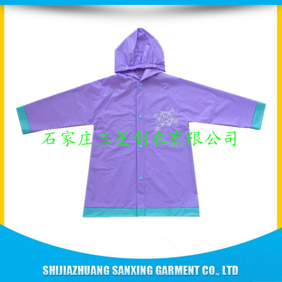 卡通印图儿童雨衣，PVC雨衣