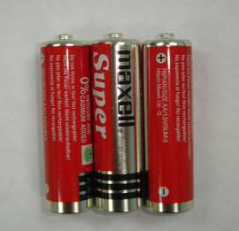 日本万胜MAXELL柱式五号碳性电池R6P AA SIZE
