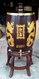 不锈钢内胆实木酒桶