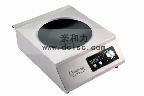 北京电磁台式凹面小炒灶价格 3500w电磁炉炒菜炉