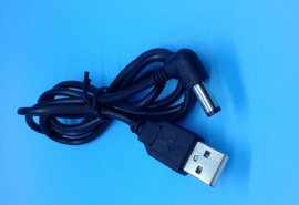 DC线电源线 5521弯头-USB AM充电线