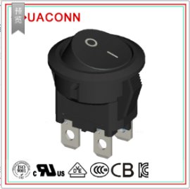 HUACONN/东莞华琴  供应精品船型开关  圆形船型开关  翘班开关