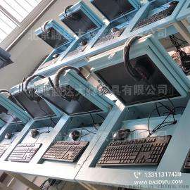可升降屏风工位电脑桌防作弊考试电脑桌