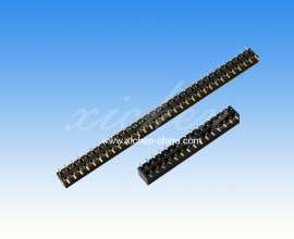 2.54mm间距排母 双排SMT 塑高H=3.5mm-5.0mm-7.1mm-8.5mm U型