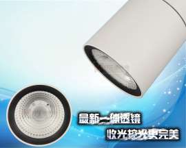 LED COB白色黑色轨道灯导轨射灯路轨射灯