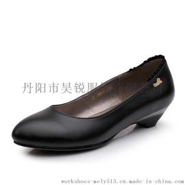 真皮女士工作鞋 职业女鞋 小低跟 简洁大方款