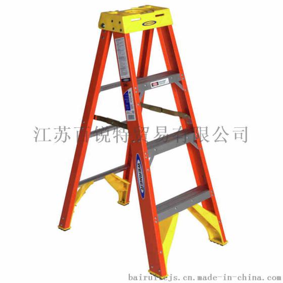 WERNER稳耐6204CN玻璃钢绝缘单/双侧梯子3踏板梯