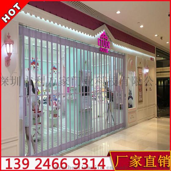 专业订制水晶折叠门 商场透明防盗门 电动卷帘门