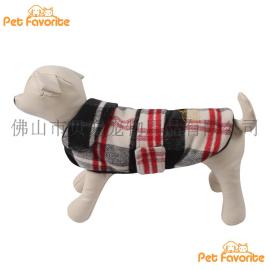 Pet Favorite英伦格子宠物狗披风式加厚冬装