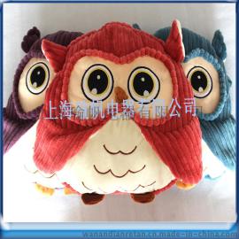晚安正品电暖宝宝2015新款猫头鹰形状毛绒电暖宝厂家直销