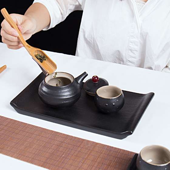 德化陶瓷干泡茶具一壶两杯家居日用陶瓷茶具 陶瓷茶盘千禹