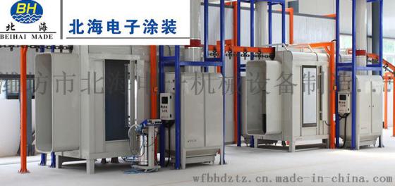 四位静电喷粉房喷粉制造设备生产线bh-825潍坊北海电子涂装