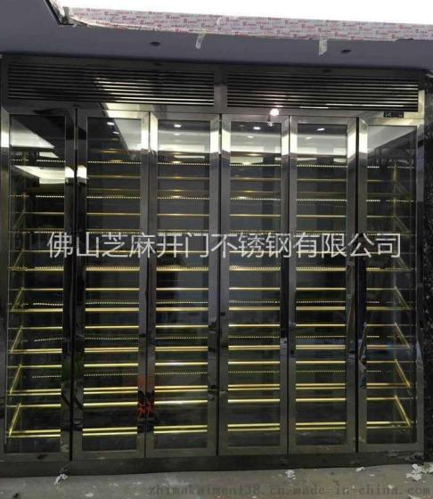 定制不锈钢恒温红酒柜 不锈钢玫瑰金酒柜厂家