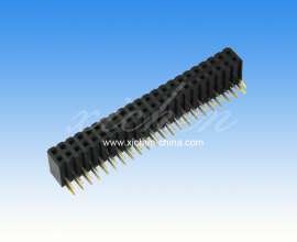 2.0mm间距排母 双排180度塑高H=4.0mm-4.3mm-4.6mm U型    移动储存、移动电源连接器