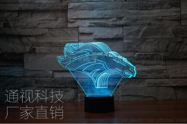 外贸创意丹佛野马LED视觉灯 时尚礼品送友 深圳3D立体小夜o灯