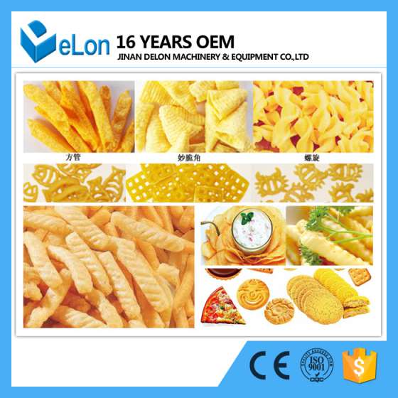 二次挤压空心薯条食品生产机械 油炸零食休
