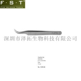 德国FST精细齿防滑齿弯头镊子11270-20