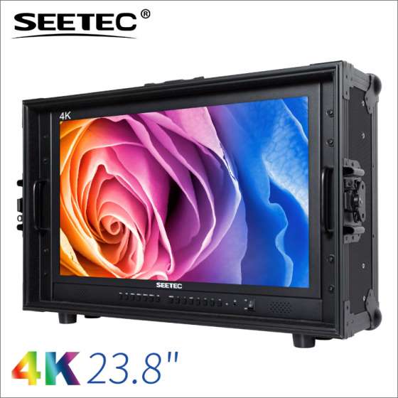SEETEC 23.8" 4K超高清分辨率3840x2160 IPS屏广播级箱载式监视器 4路HDMI输入 4K238-9HSD-CO