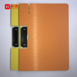 厂家批发零售质感高端外贸精品A4横式拉丝纹双板夹PP发泡板