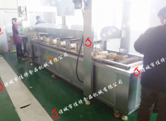 湖南豆腐串专用油幕式油炸机