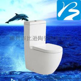 虹吸式连体座便器，潮州比逊卫生洁具