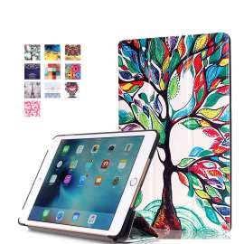厂家直销苹果iPad平板电脑皮套 iPad mini4彩绘三折轻薄平板电脑保护套
