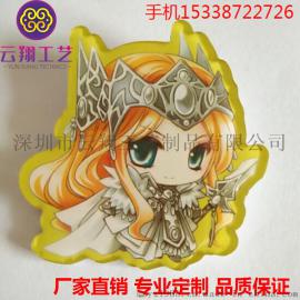 厂家直销卡通胸章 游戏礼品胸章定制  异形胸牌胸针制作