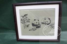竹丝工艺画 竹编工艺品 竹编镜框画 四川特色礼品定制 工艺礼品批发