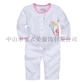 连体衣 外贸品牌童装批发春款婴儿哈衣连体衣 促销精品绣花纯棉连身衣