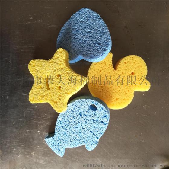 深圳海绵厂供应天然化妆木浆棉 清洁泡棉 木浆沐浴棉 洗脸海绵